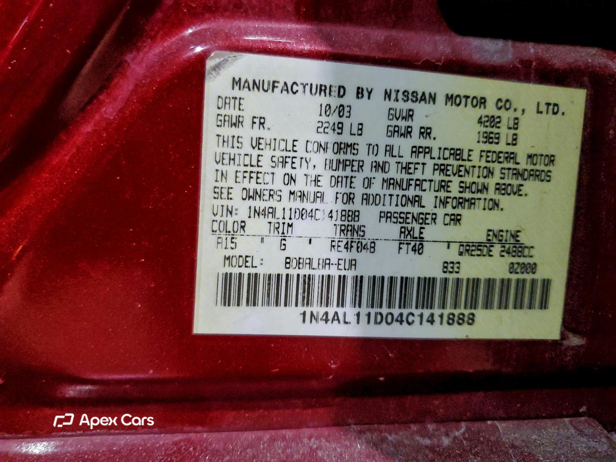 Nissan Altima 2004