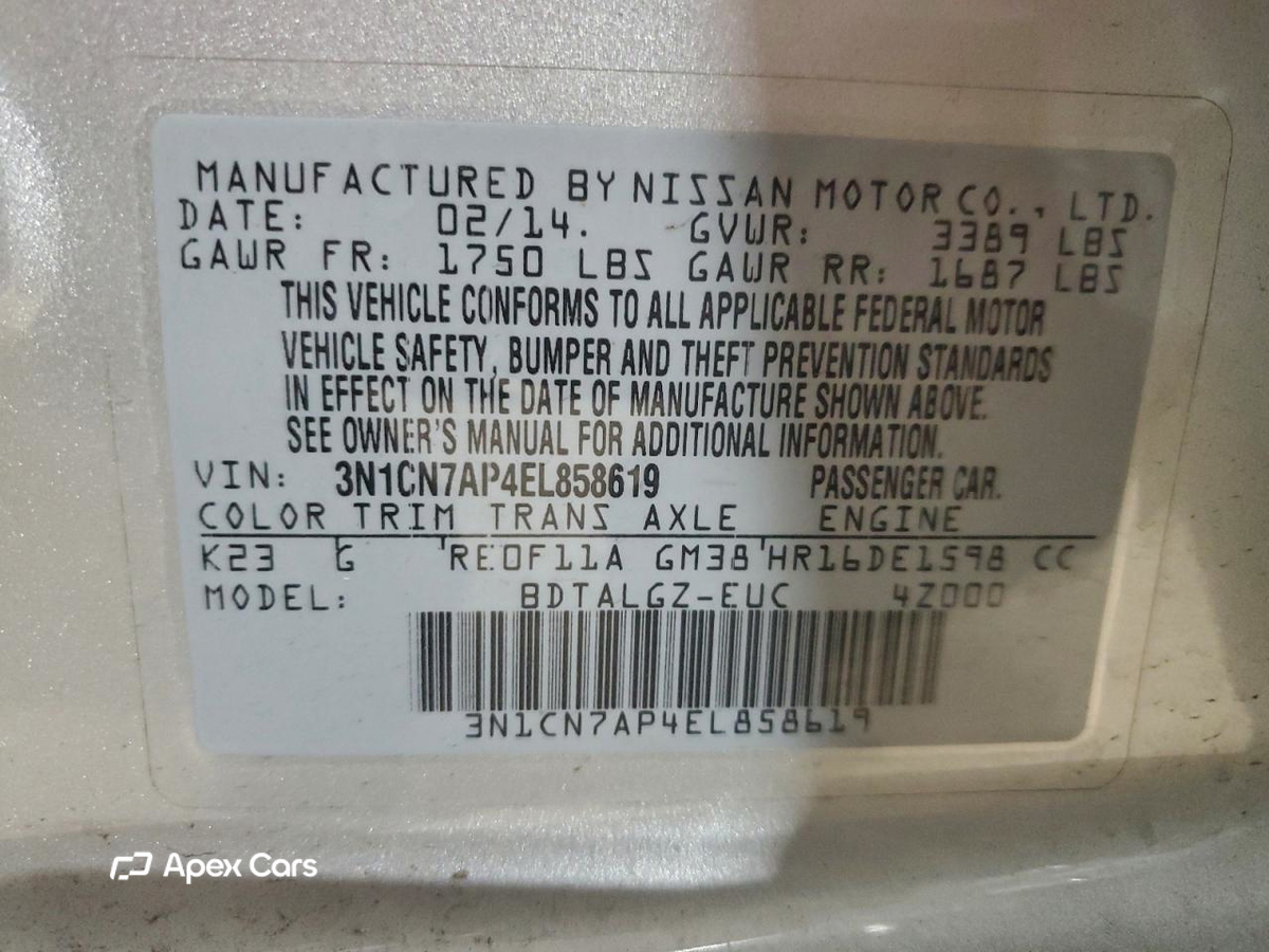 Nissan Versa 2014