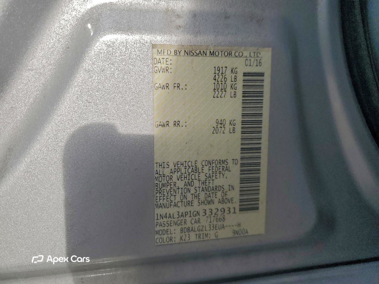 Nissan Altima 2016