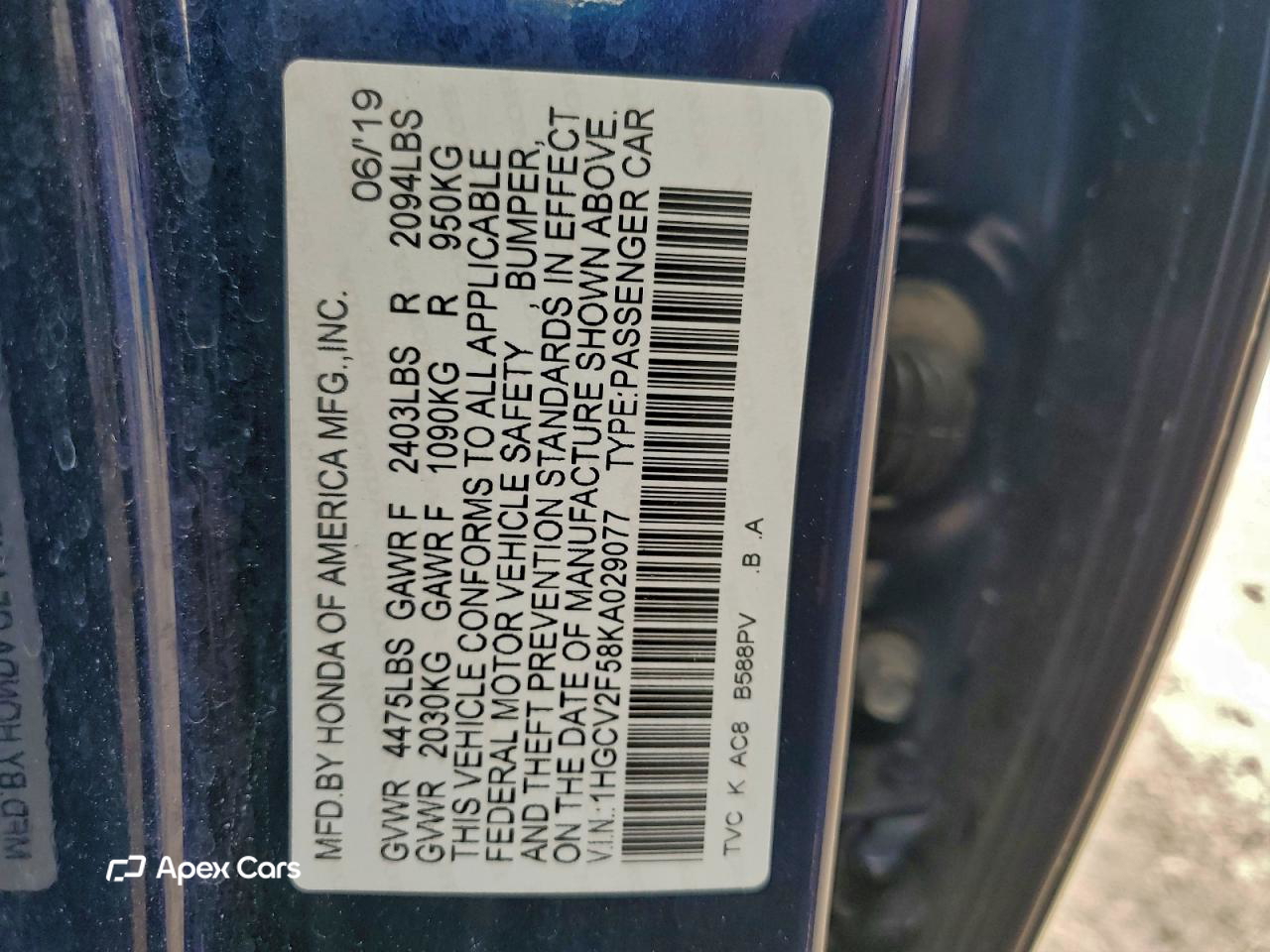 Honda Accord 2019