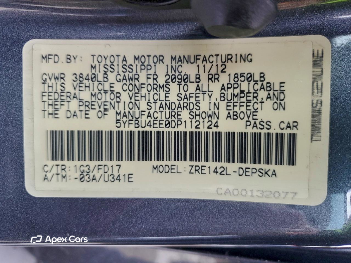 Toyota Corolla 2013