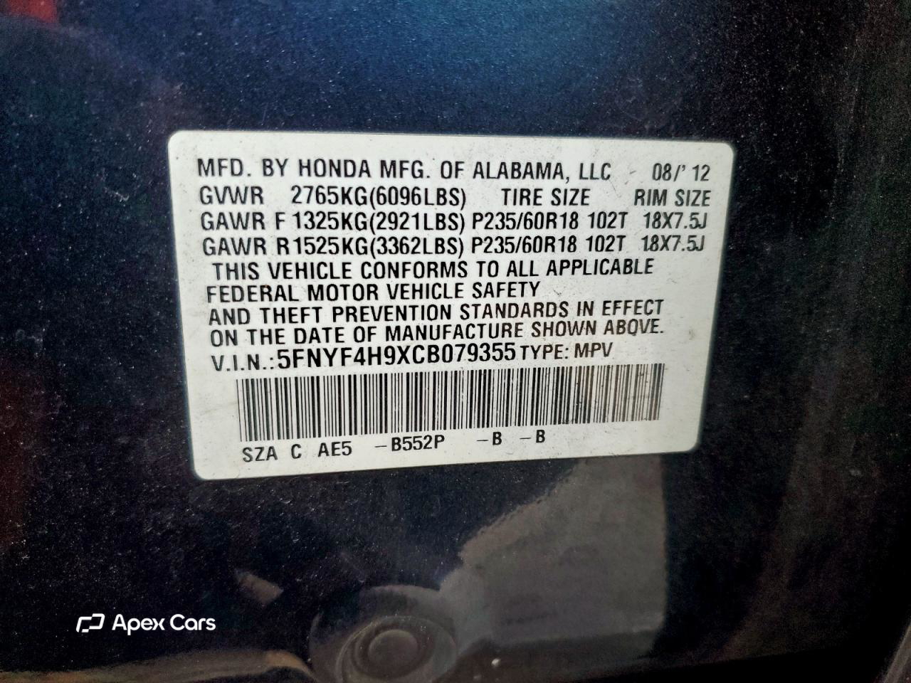 Honda Pilot 2012