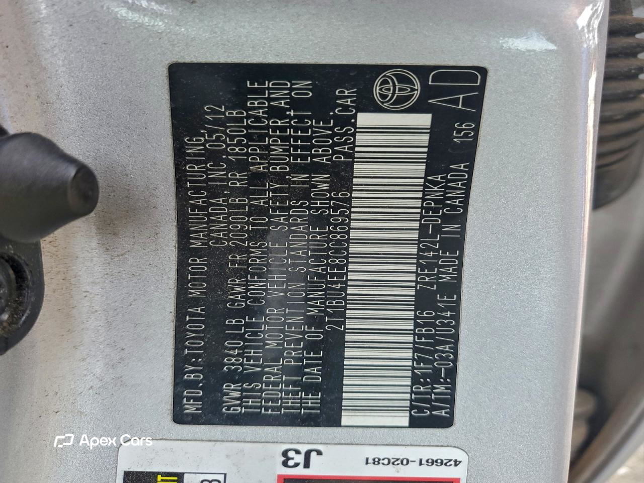 Toyota Corolla 2012