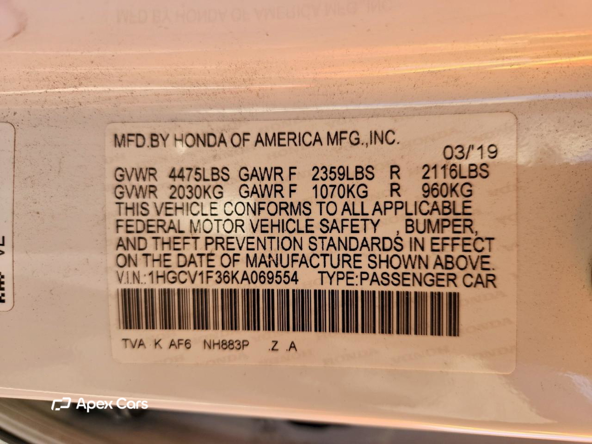 Honda Accord 2019