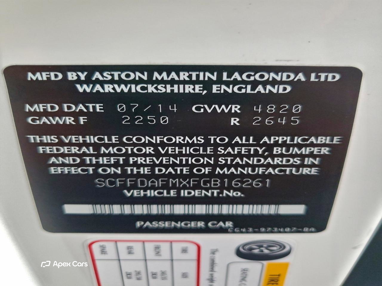 Aston Martin DB9 2015