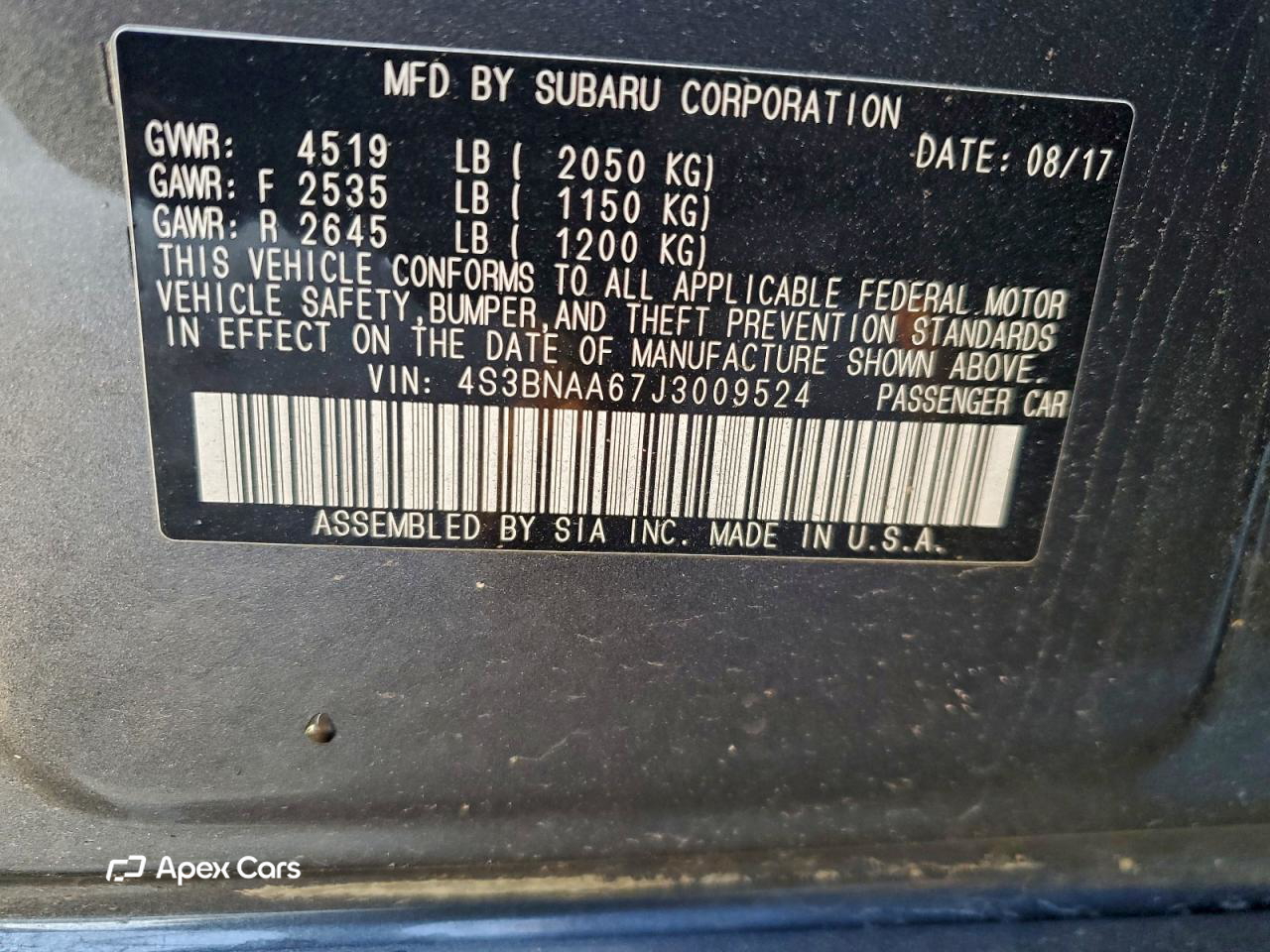 Subaru Legacy 2018