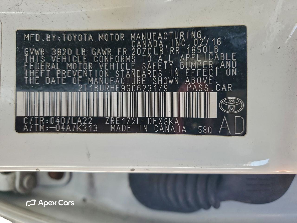 Toyota Corolla 2016