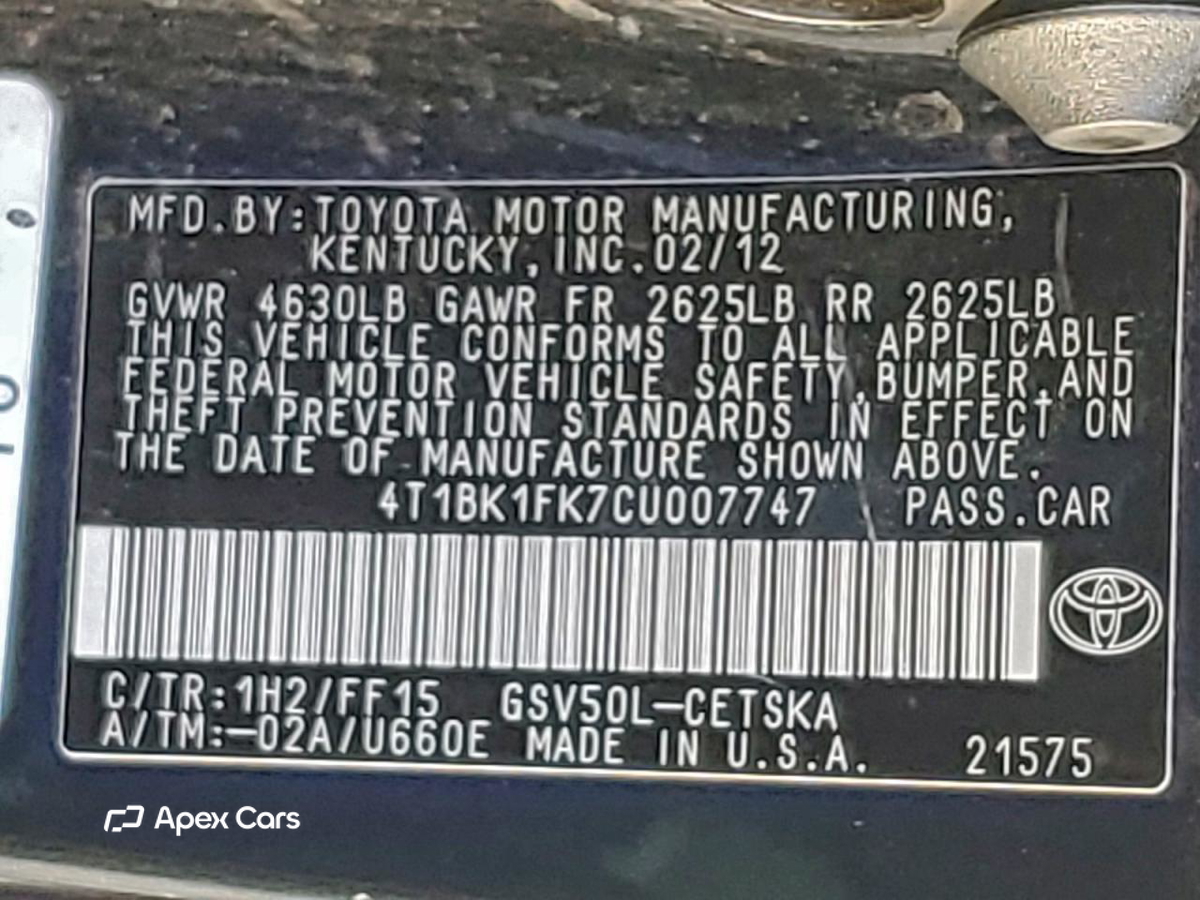 Toyota Camry 2012