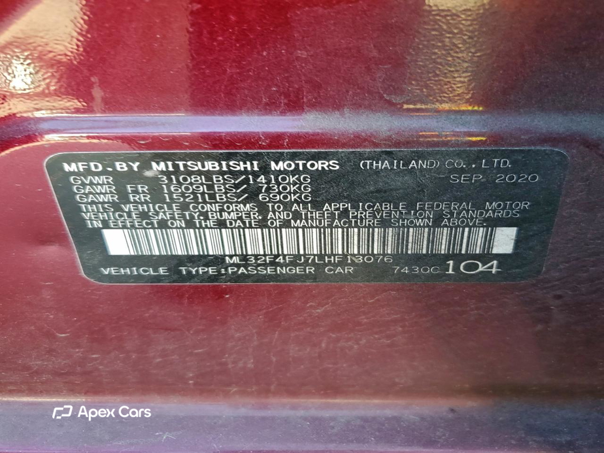Mitsubishi Mirage 2020