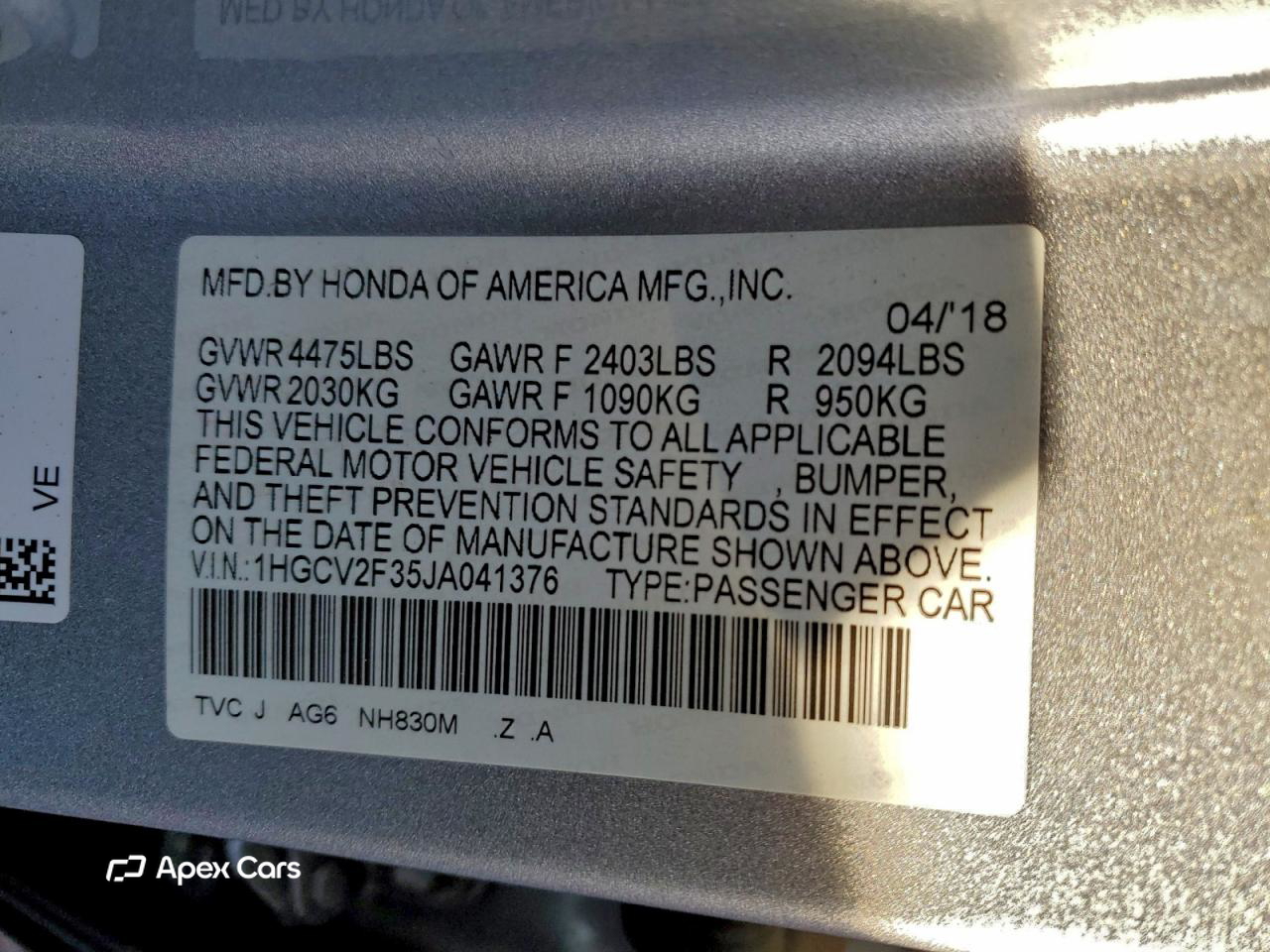 Honda Accord 2018