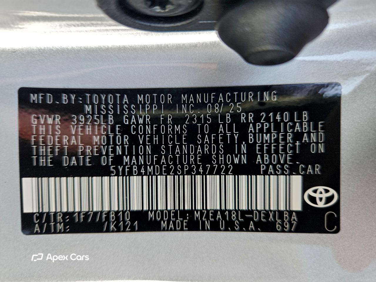 Toyota Corolla 2025