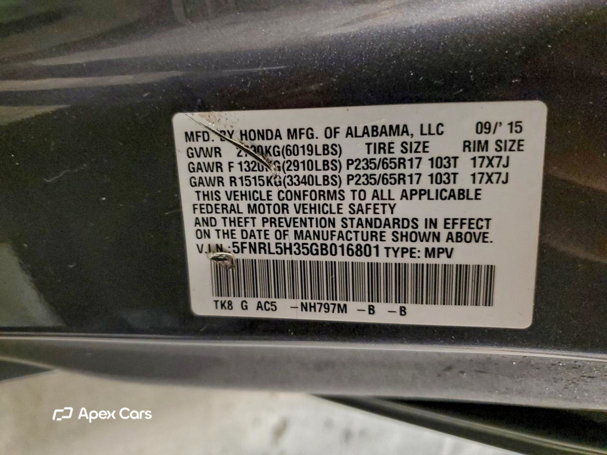 Honda Odyssey 2016