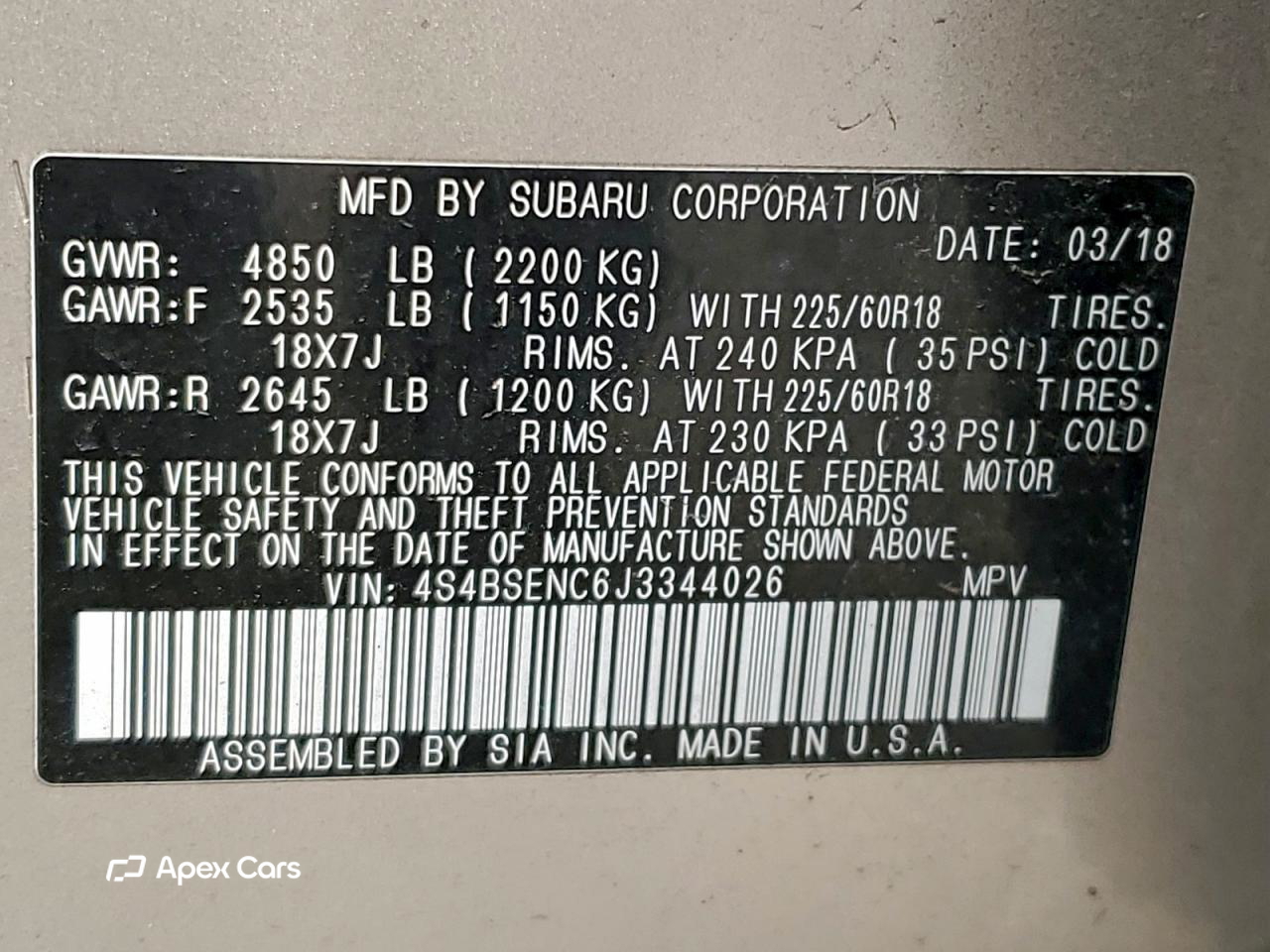 Subaru Outback 2018