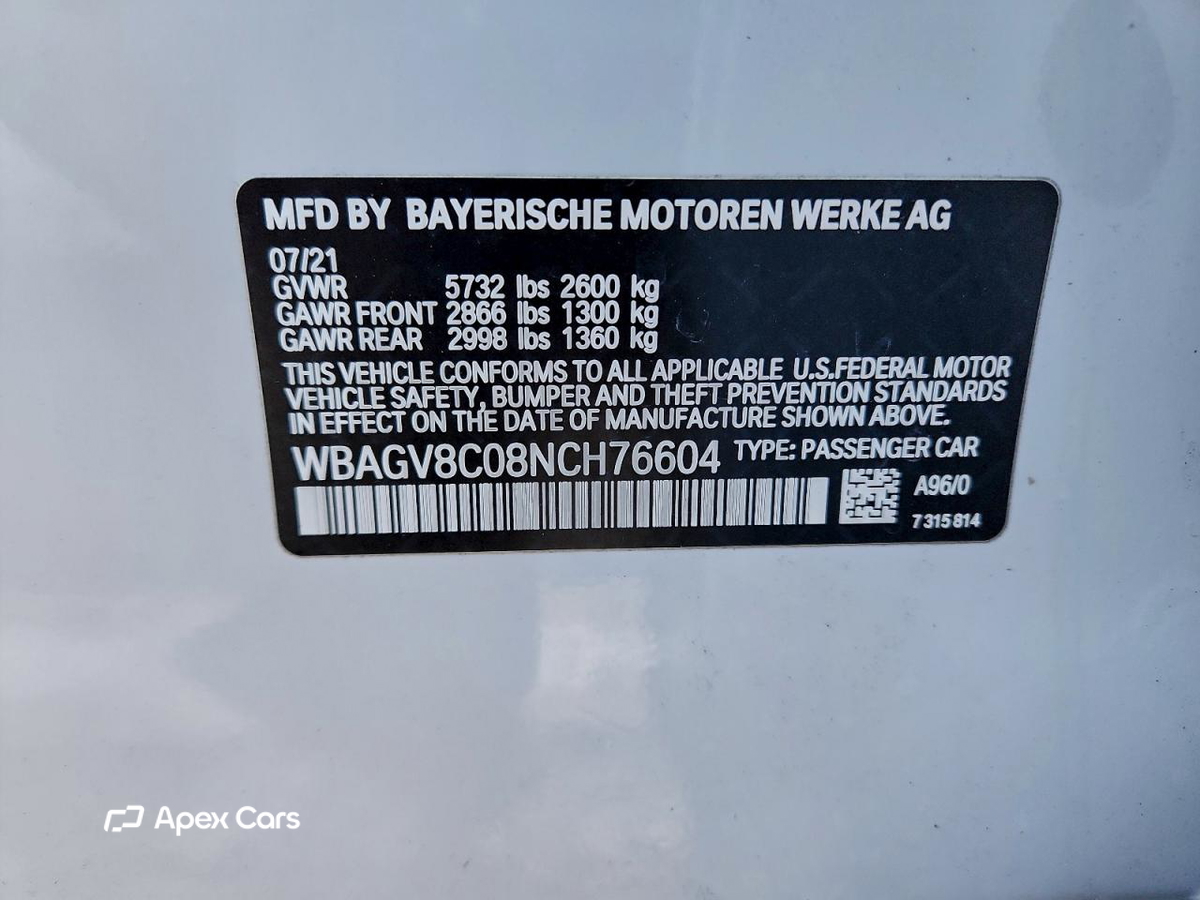 BMW Series 8 2022