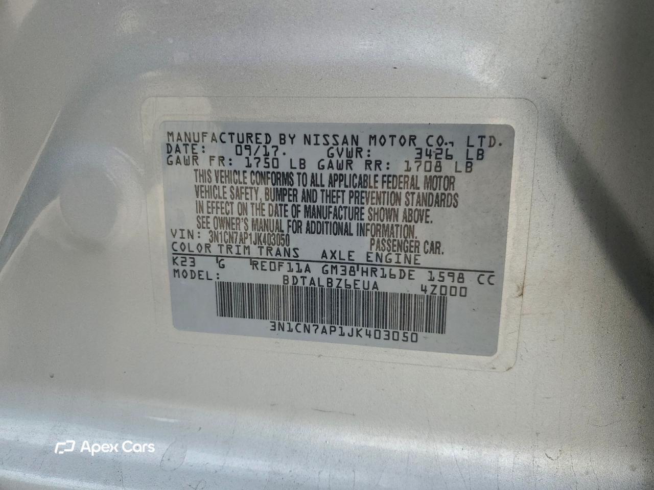 Nissan Versa 2018