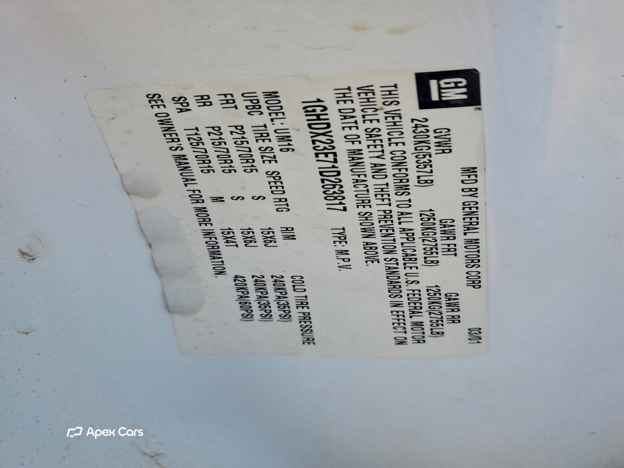 Oldsmobile Silhouette 2001