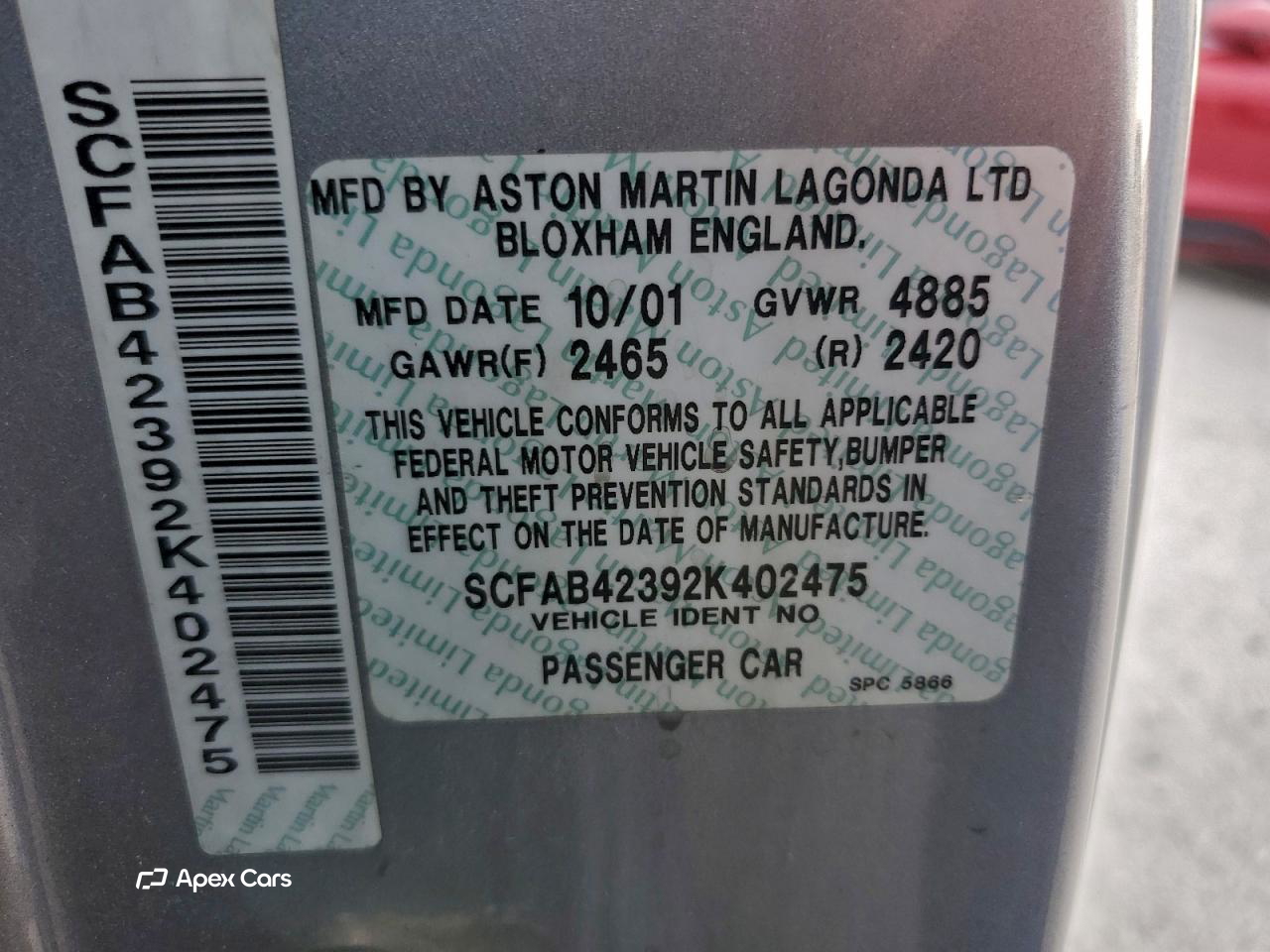 Aston Martin DB7 2002