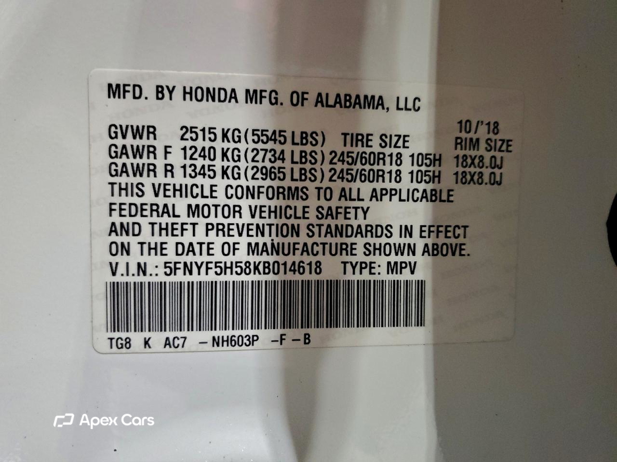 Honda Pilot 2019
