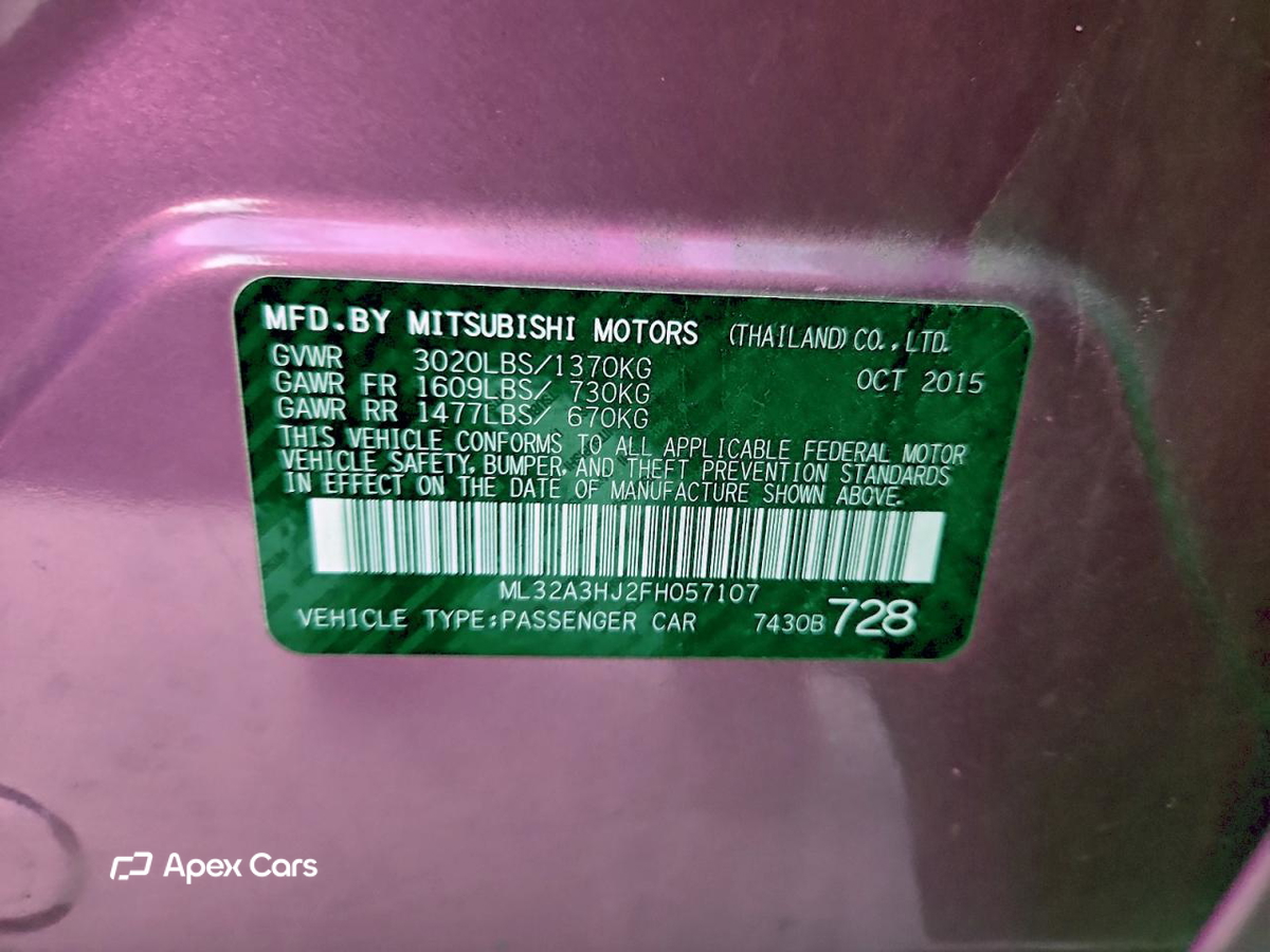 Mitsubishi Mirage 2015