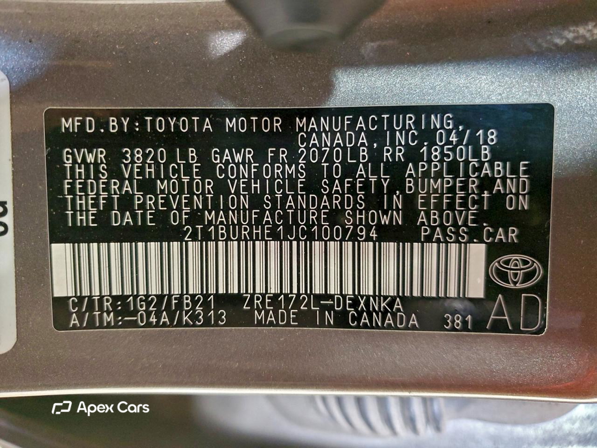 Toyota Corolla 2018