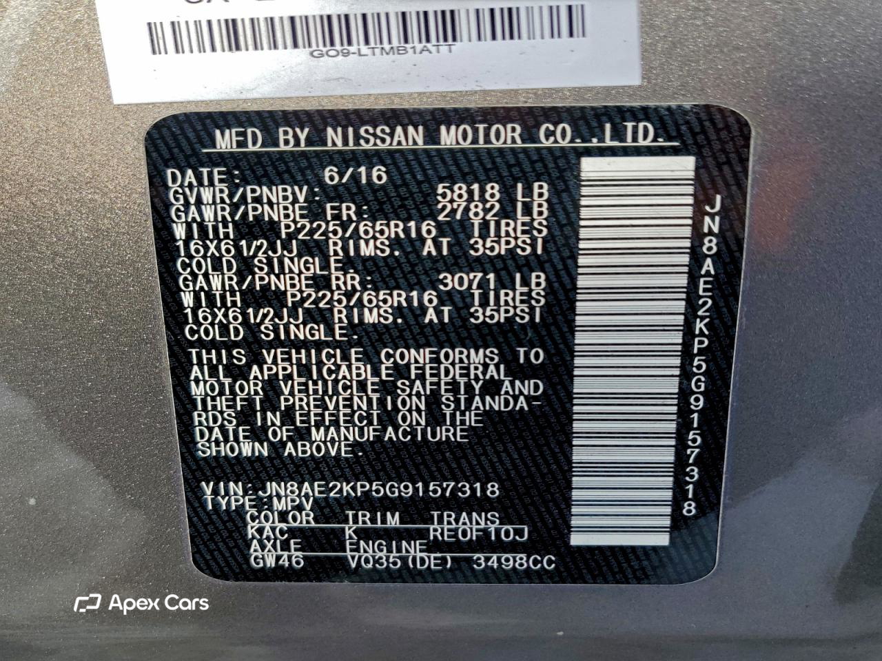 Nissan Quest 2016