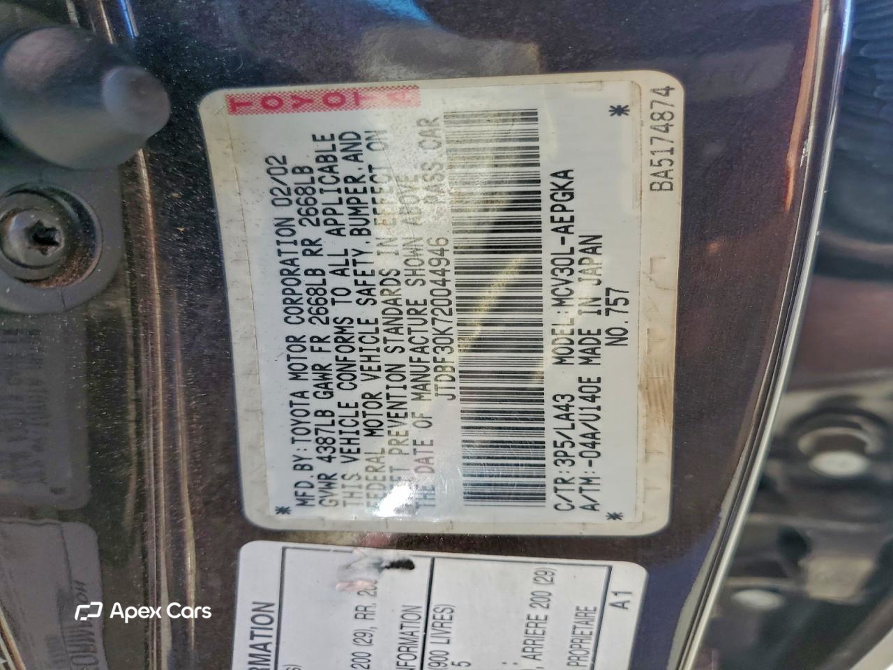 Toyota Camry 2002
