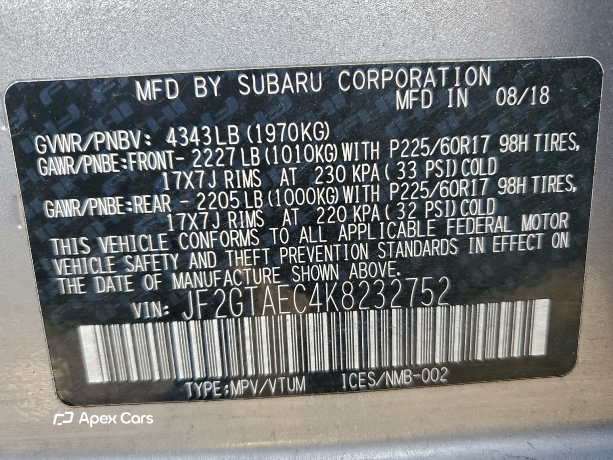 Subaru XV 2019