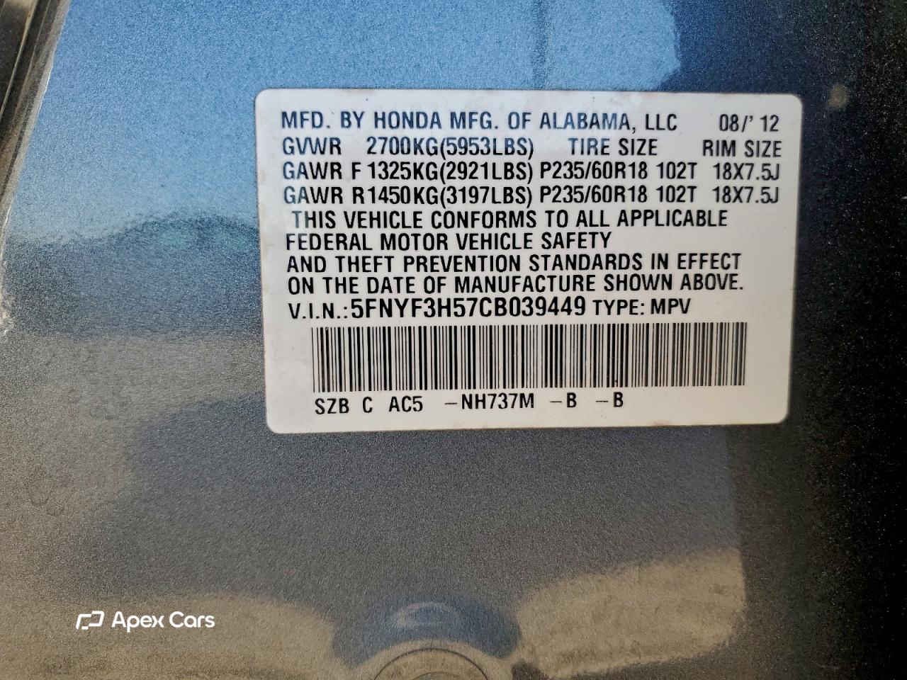 Honda Pilot 2012
