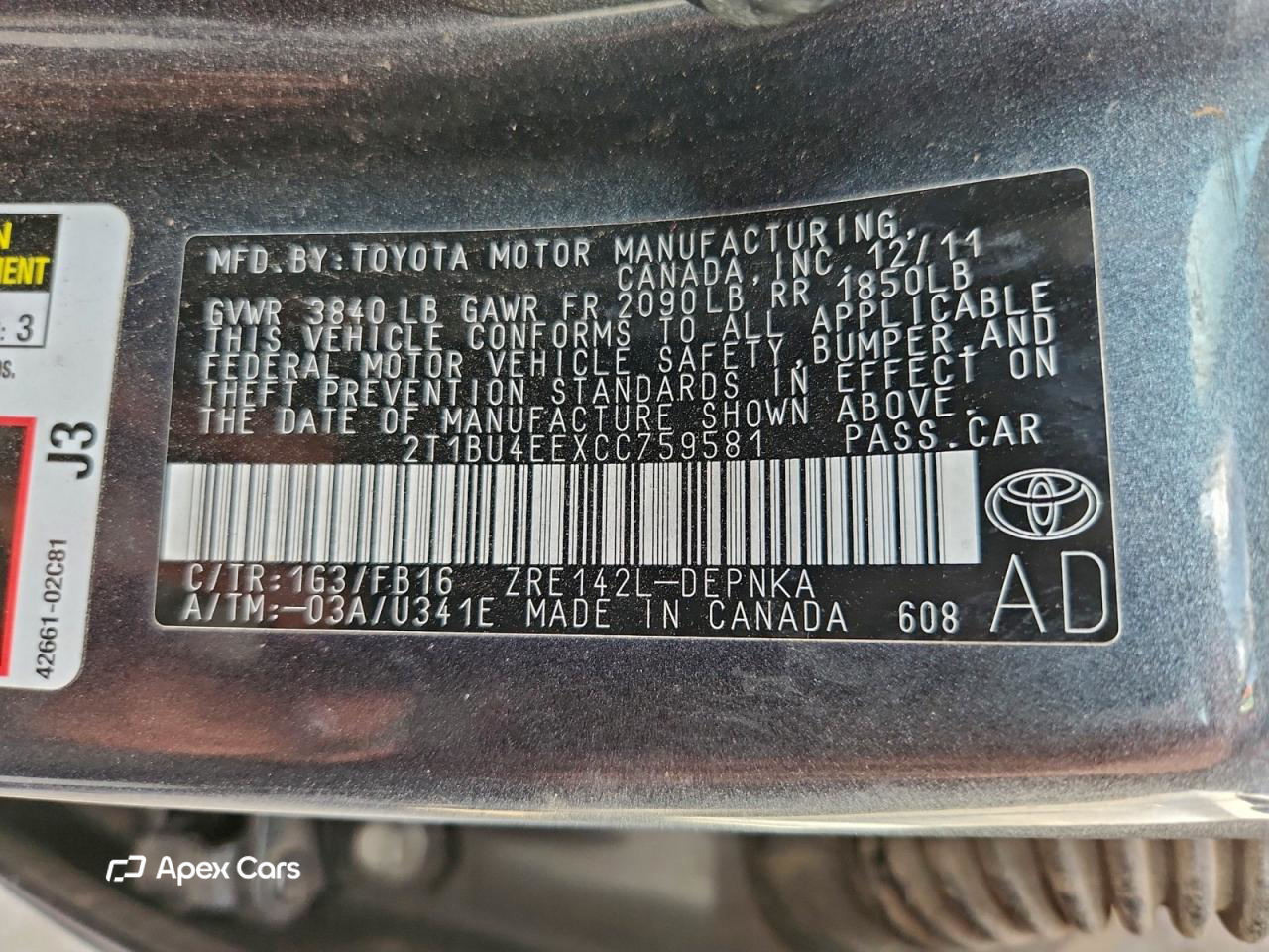 Toyota Corolla 2012