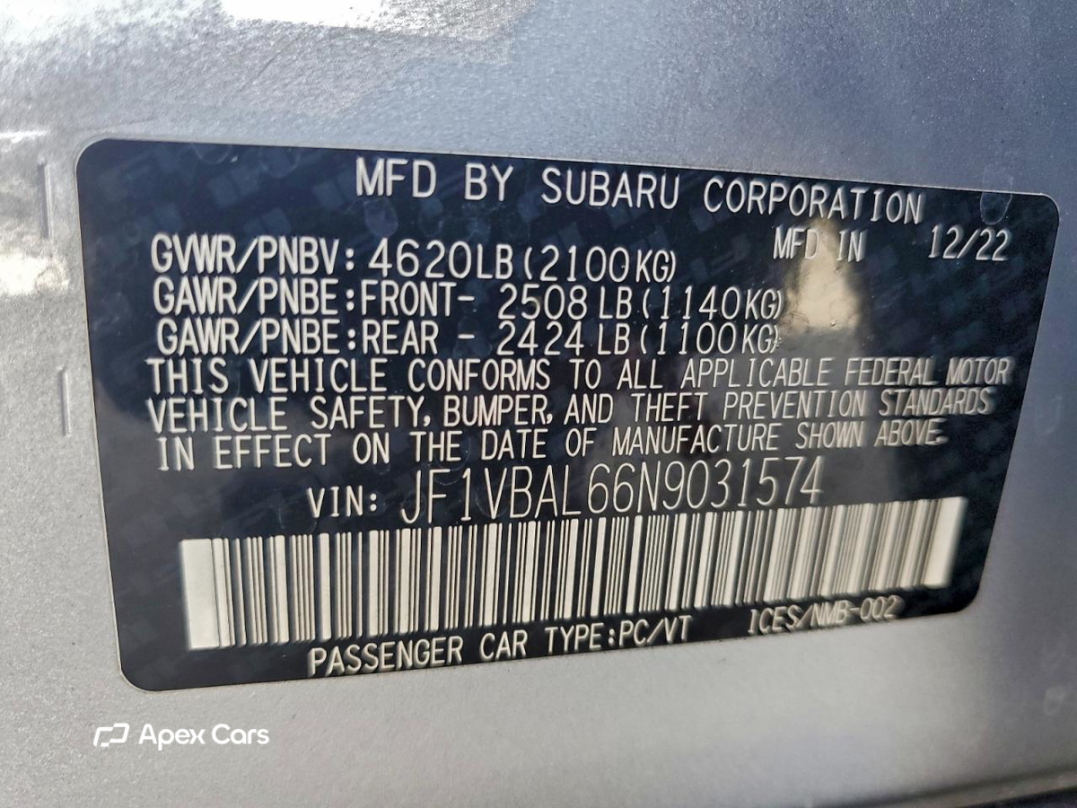 Subaru WRX 2022