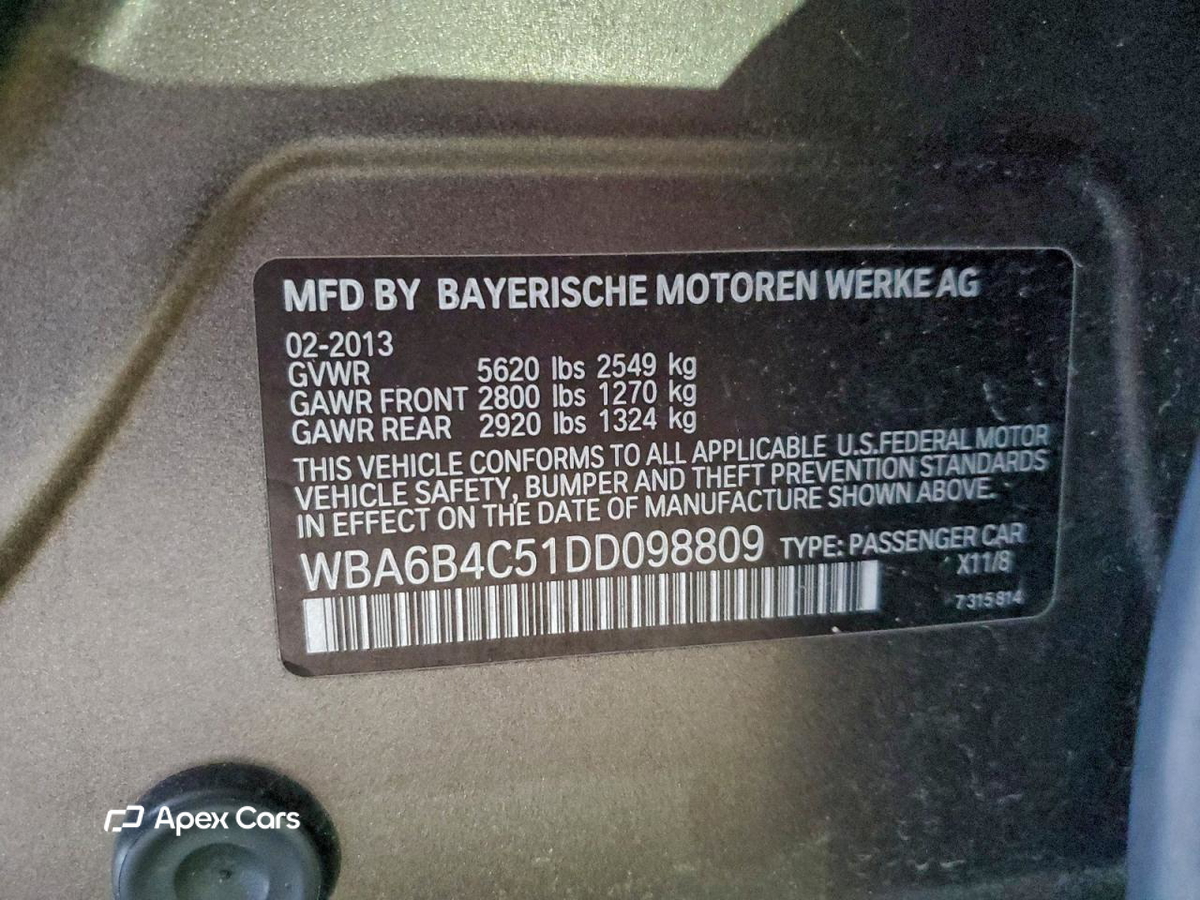 BMW Series 6 2013