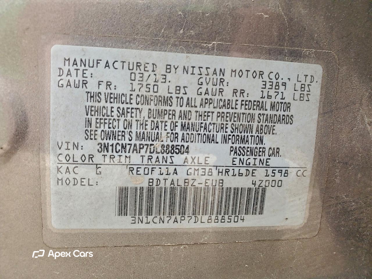Nissan Versa 2013