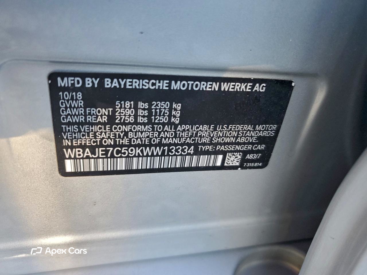 BMW Series 5 2019