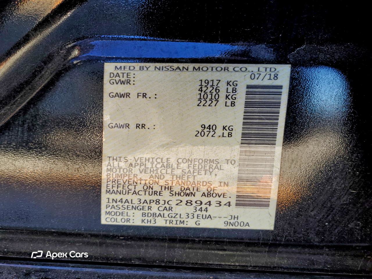 Nissan Altima 2018