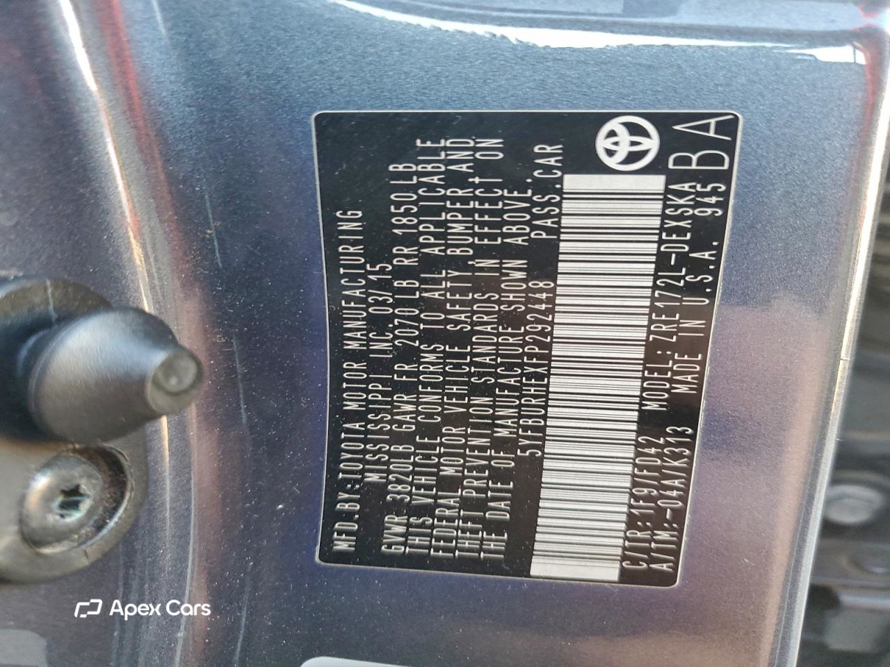 Toyota Corolla 2015