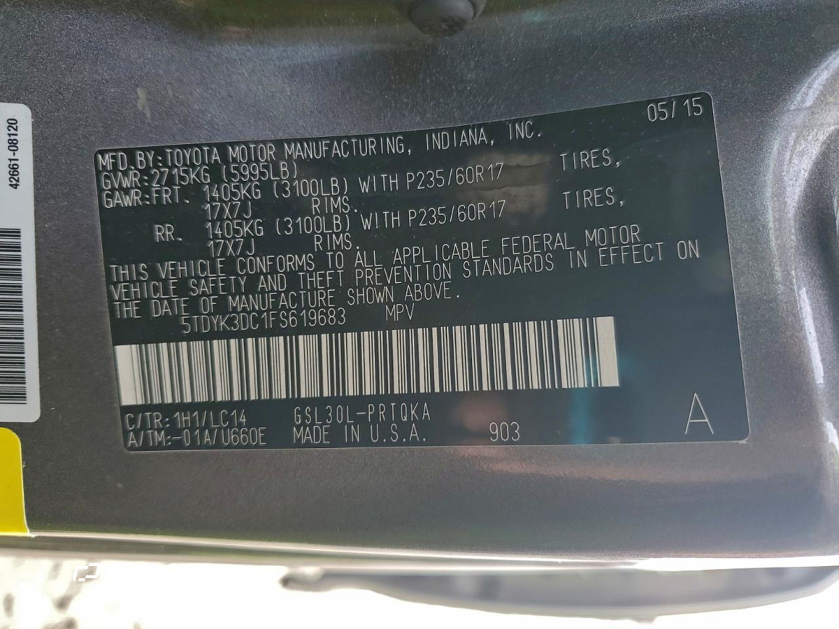 Toyota Sienna 2015