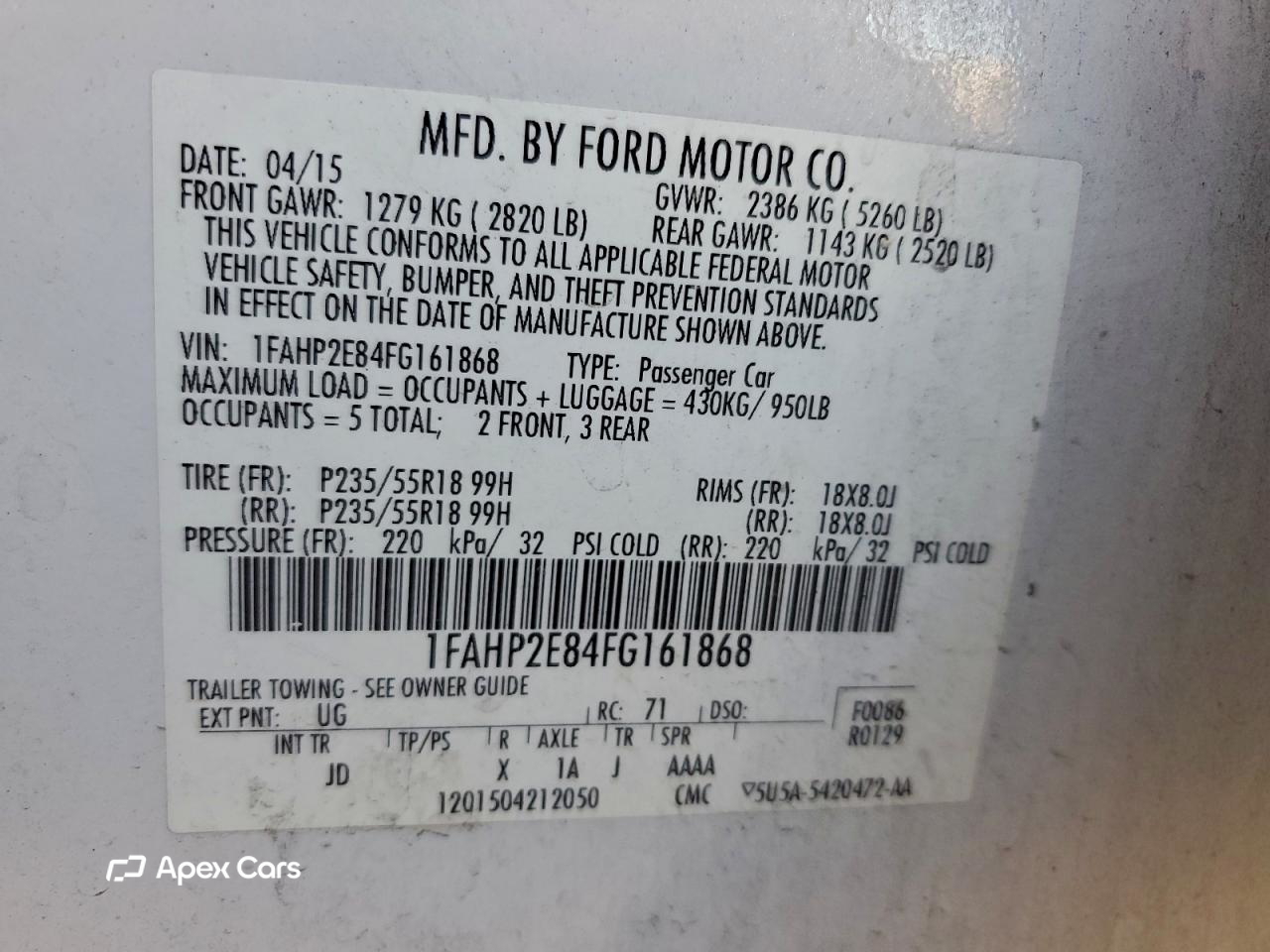 Ford Taurus 2015