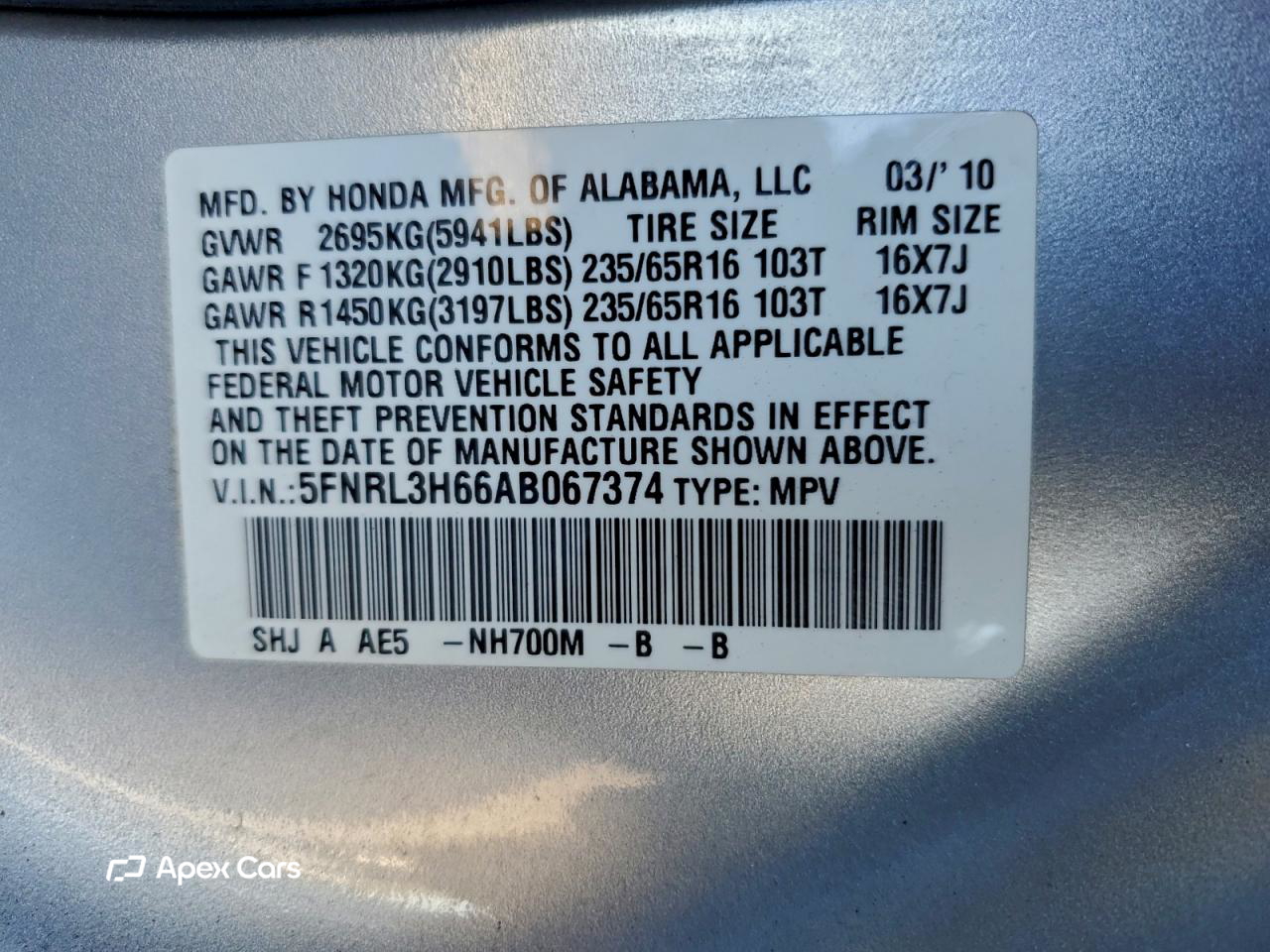 Honda Odyssey 2010