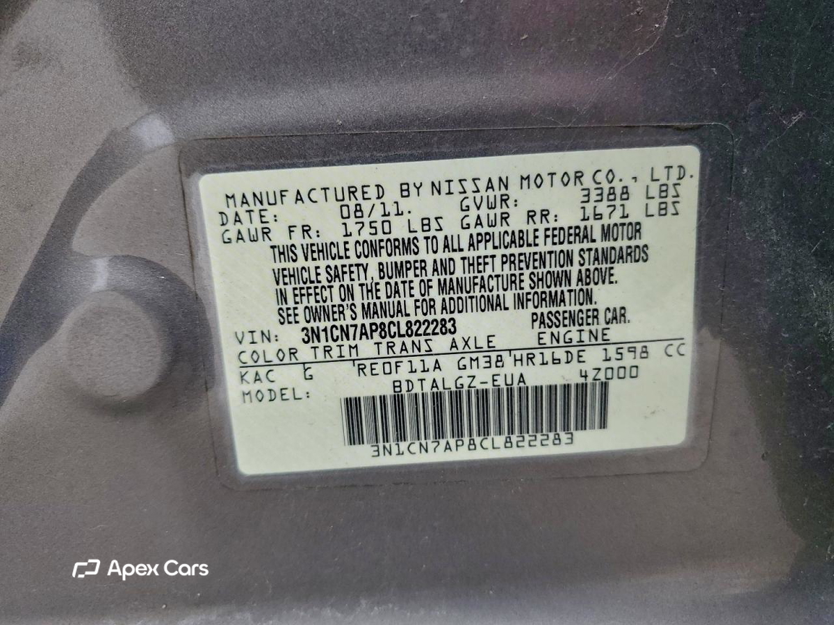 Nissan Versa 2012