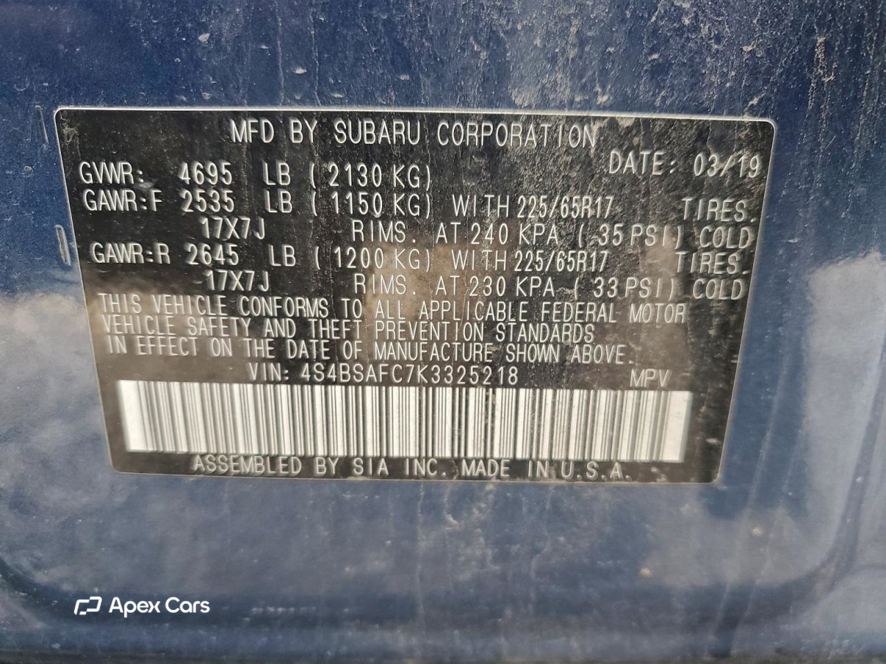 Subaru Outback 2019