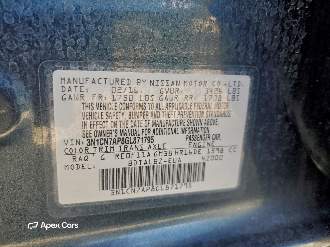 Nissan Versa 2016
