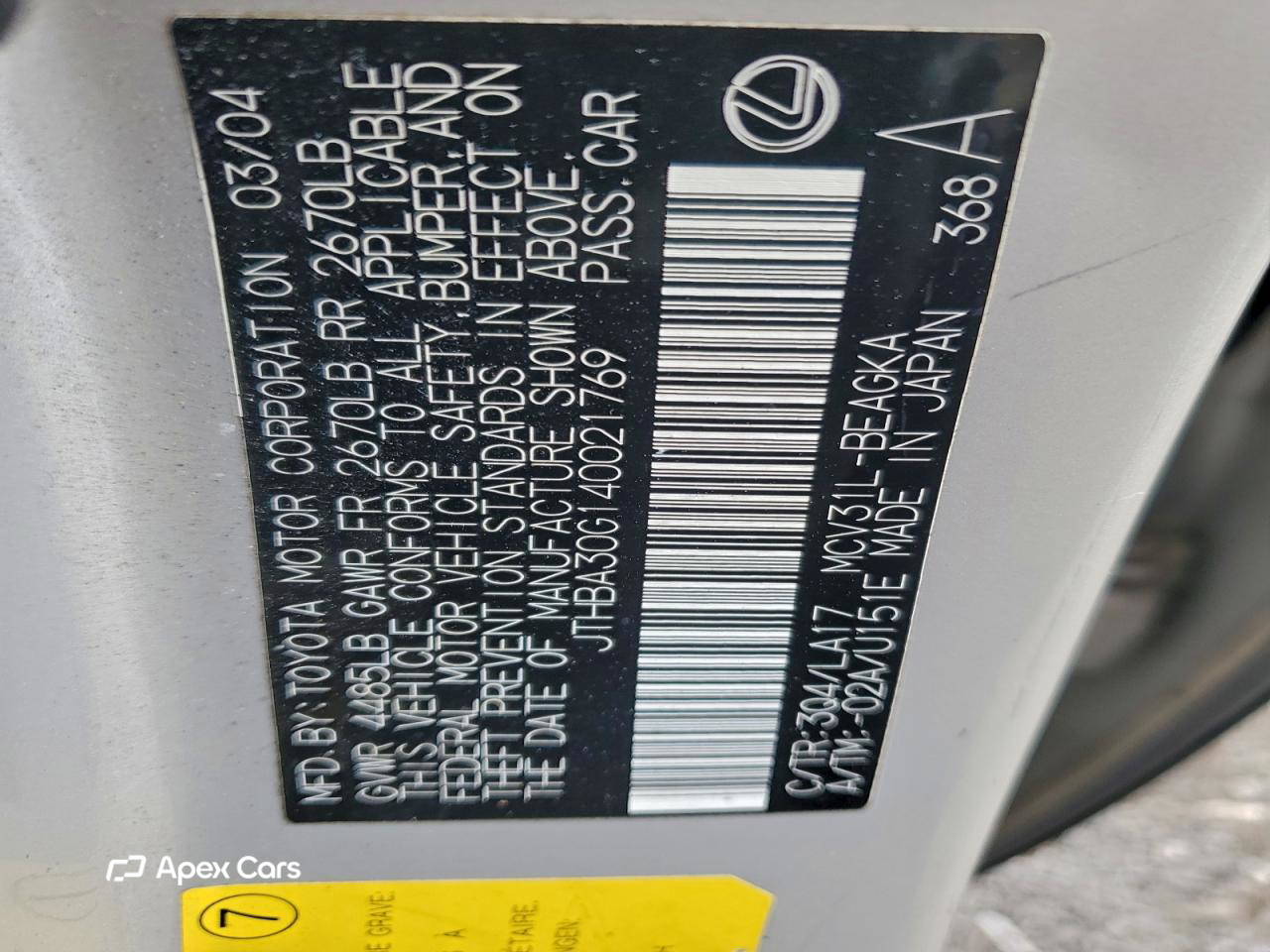 Lexus ES 2004