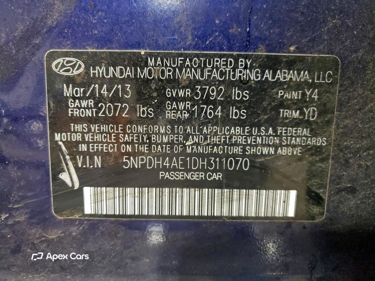 Hyundai Elantra 2013