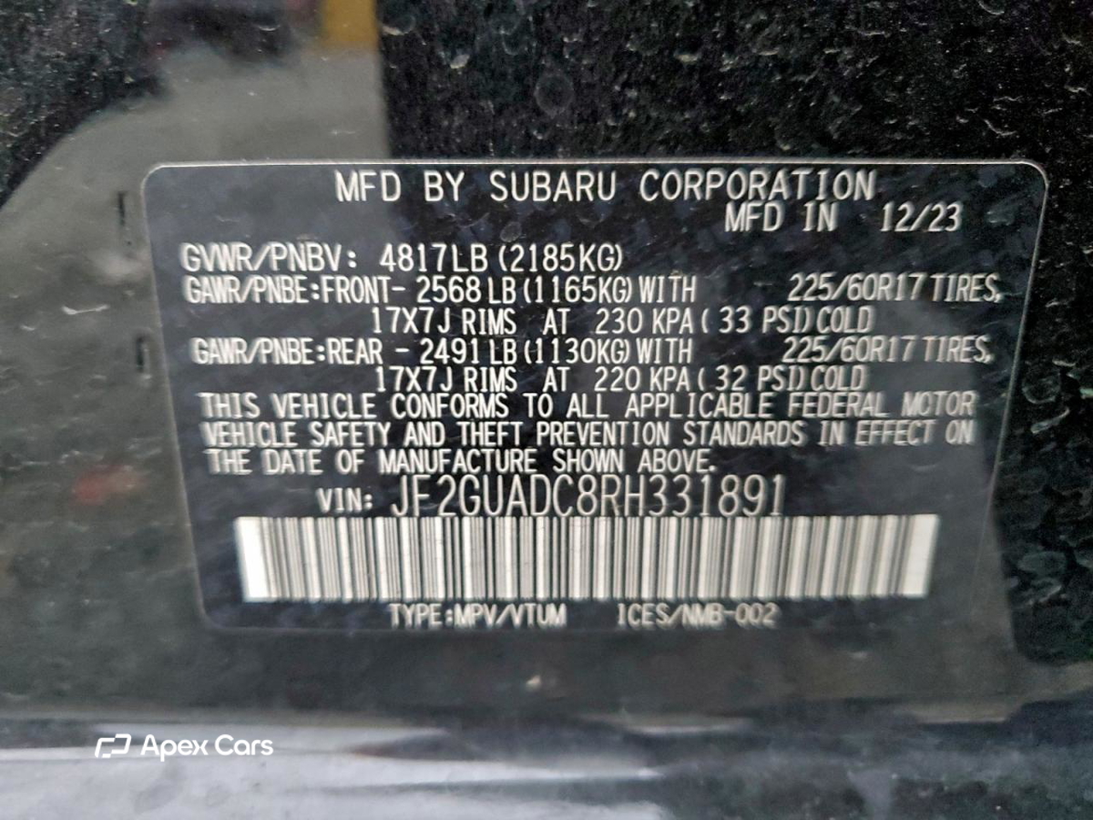 Subaru XV 2024