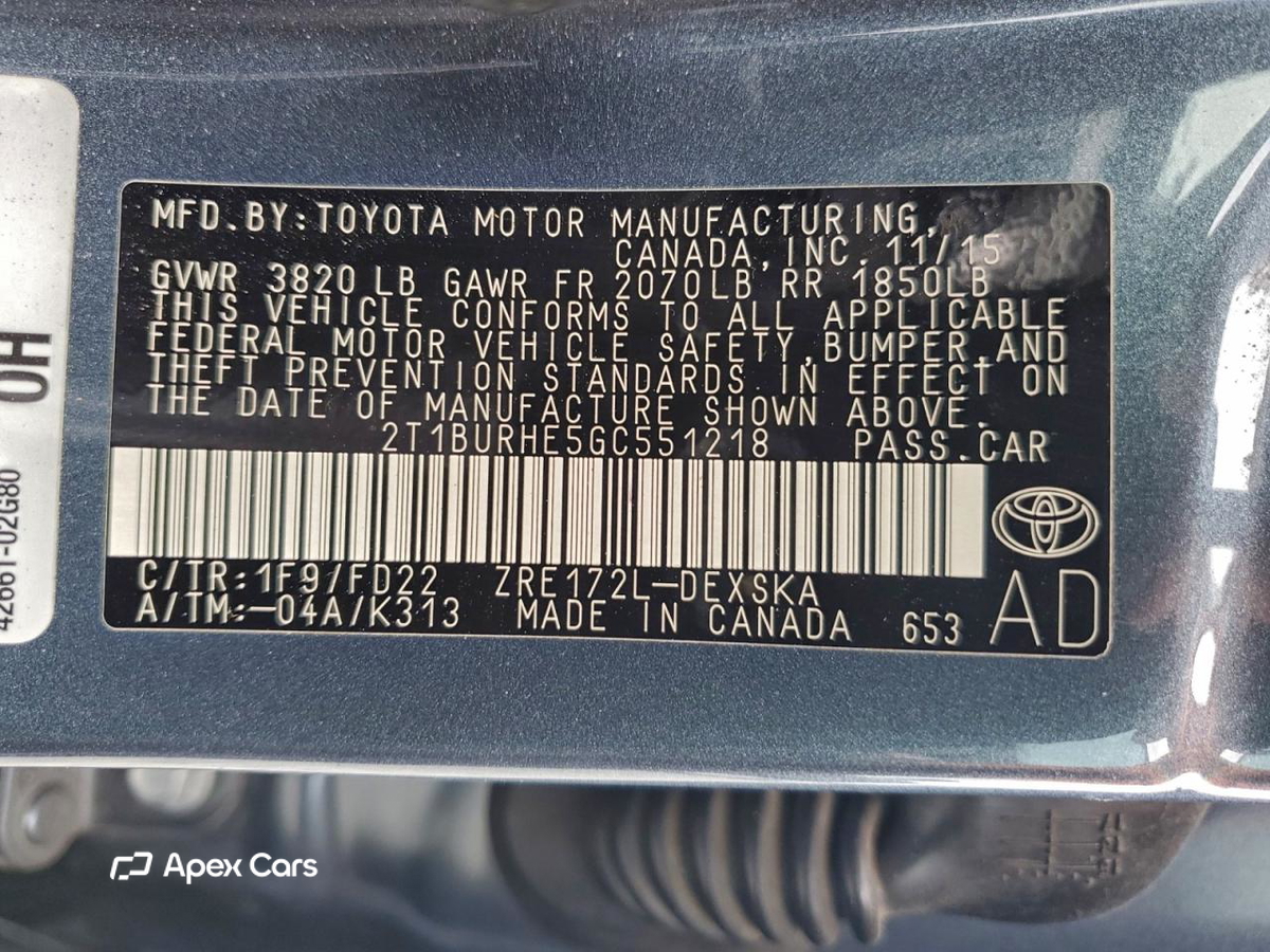 Toyota Corolla 2016