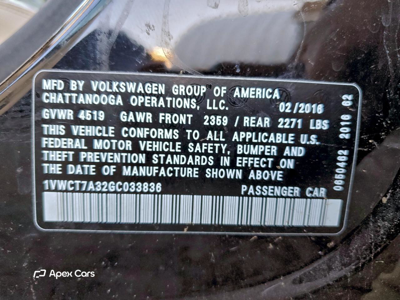 Volkswagen Passat 2016
