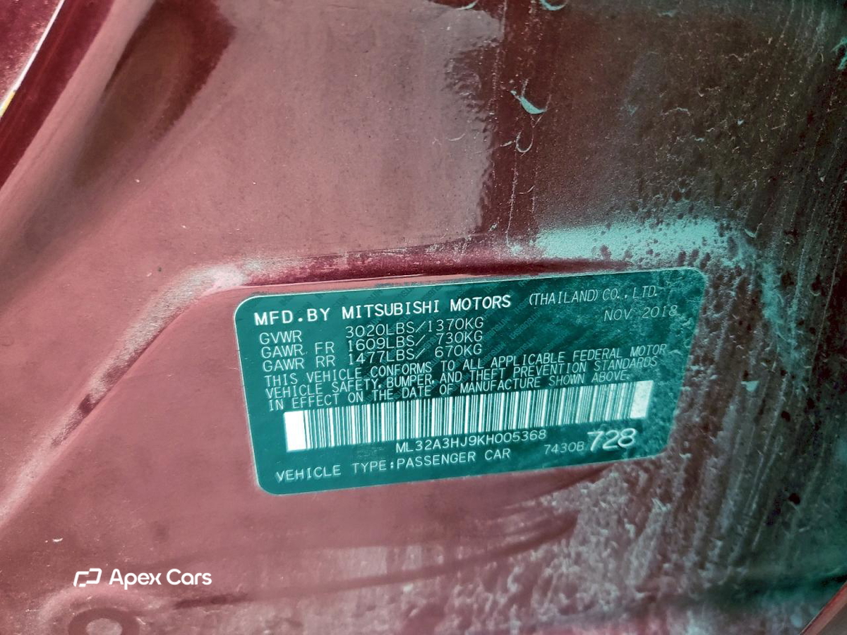Mitsubishi Mirage 2019