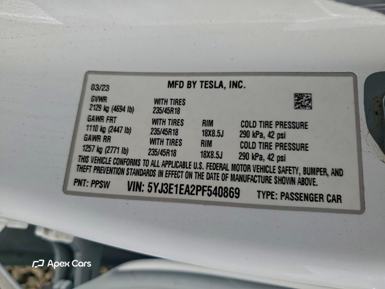 Tesla Model 3 2023