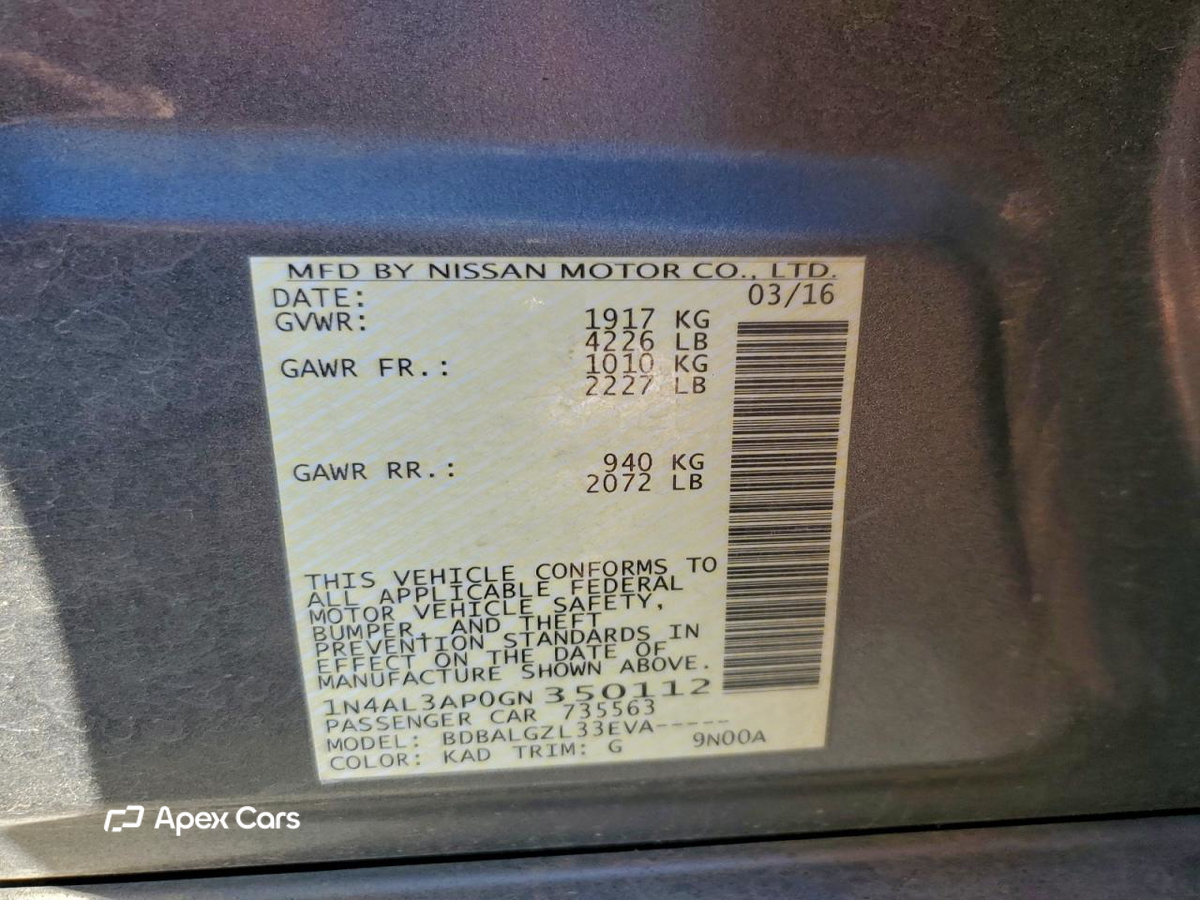 Nissan Altima 2016