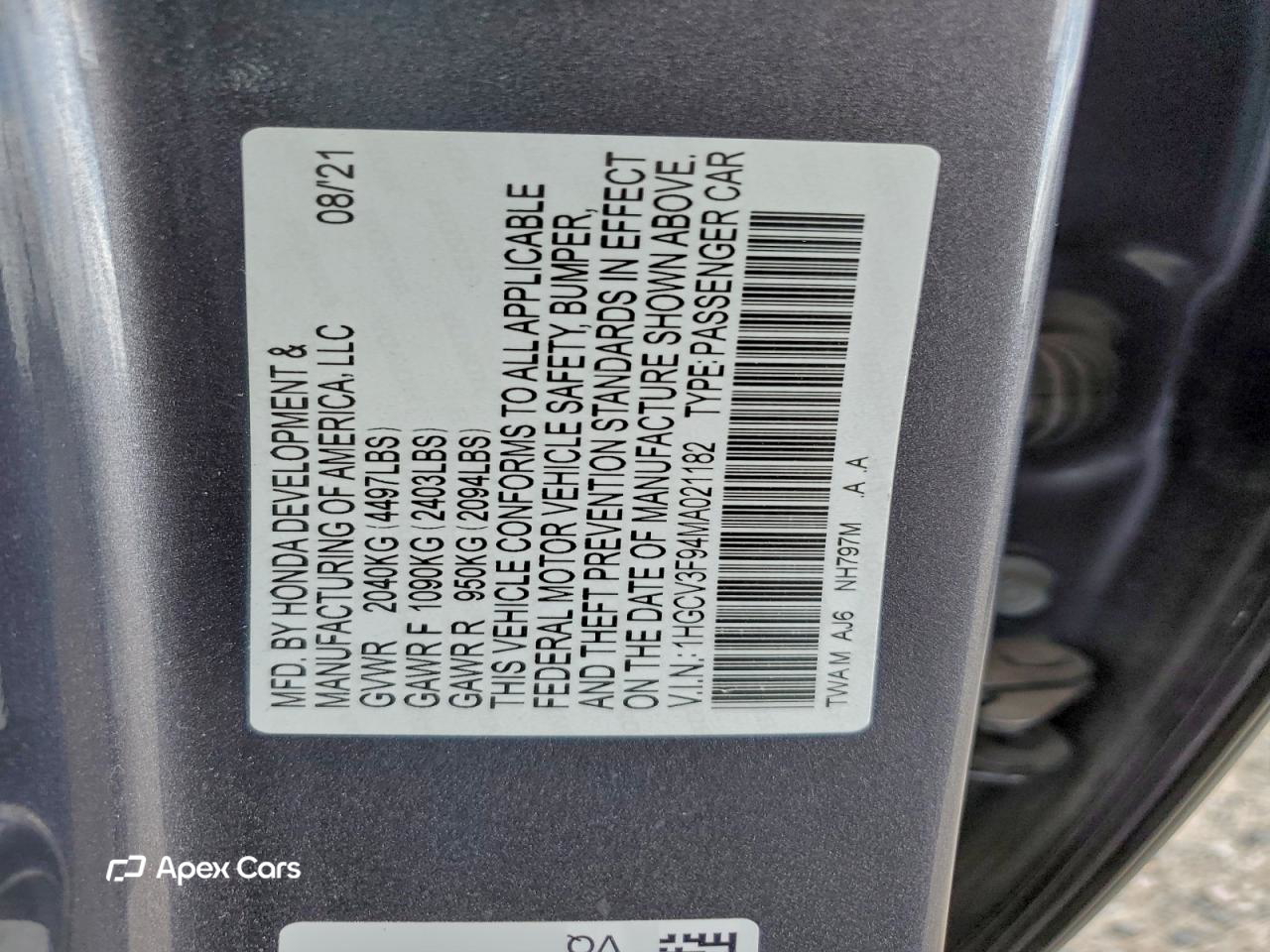 Honda Accord 2021